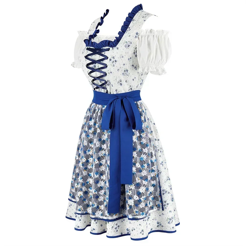 Women's Oktoberfest Costumes Fancy Bavarian Outfit Masquerade Party Costume Halloween Roleplay Outfits Renaissance Beer Clothing