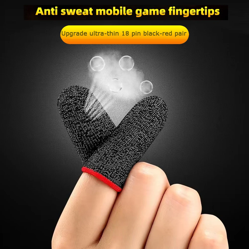 Una Coppia Traspirante Anti Sudore Mobile Gaming Finger Sleeve Per Pubg Mobile Game Touch Screen Finger Culle Cover Accessori Da Gioco