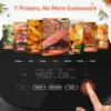 Air Fryer 5 Qt, Max 450F for Juicy Meat, Veggies, Frozen Food, Glass Touch Panel, 130+ In-App Recipes, Little to No Oil, 3
