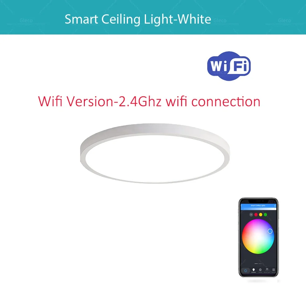 Tuya Wifi/Zigbee ضوء السقف RGBCW Led مصباح السقف غرف معيشة ديكور المنزل مصباح ذكي لتطبيق الحياة الذكية أليكسا جوجل المنزل