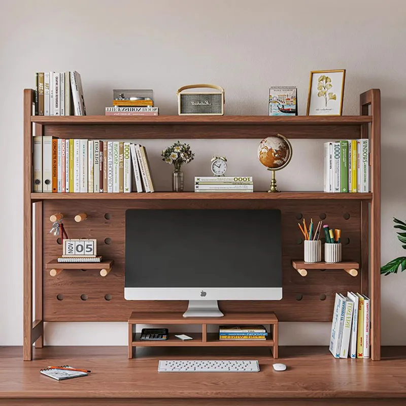 Chinese Retro Style Bookrack Design Wooden Multilayer Strong Home Bookshelf Display Estante Para Libros Home Furniture LVBK