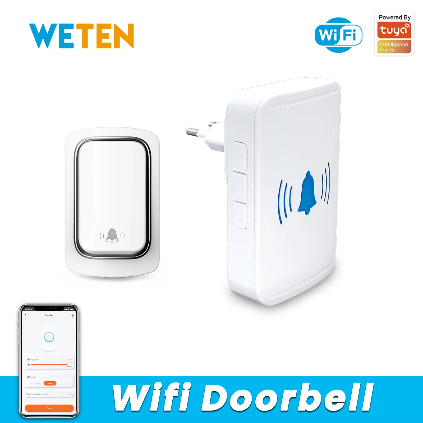 Tuya – Sonnette Intelligente Sans Fil Wi-fi, Sonnette De Porte  Télécommandée, Carillon Musical 38, Alarme De Sécurité Pour Maison Connectée,  Application Smart Life - Automatisation Modules - AliExpress