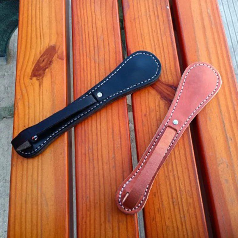 Classic Boston Leather Racket Multi-function Self-defense Cowhide Racket Contains Lead Block Portable Tactical Self-defense Tool self defense racket