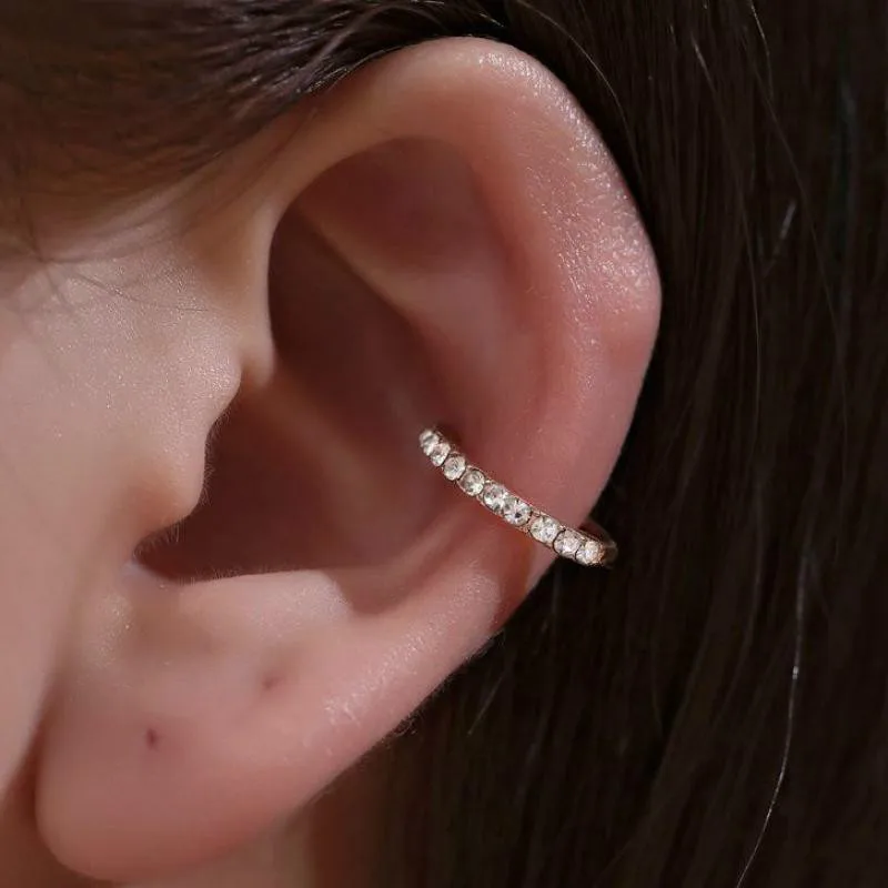 Clip Earrings Korean Crystal Clip Earrings For Women Zircon Earing Without Hole Jewelry