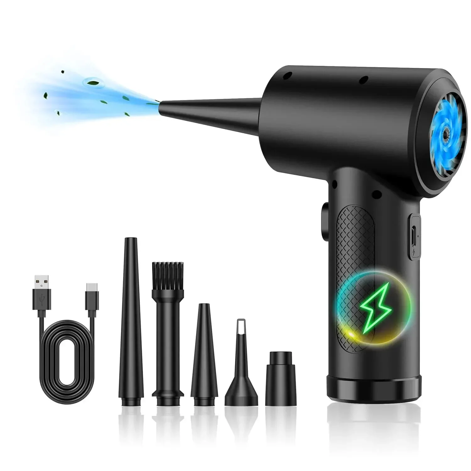 Compressed Air Duster Electric Rechargeable Cordless Air Blower Compressed For Cleaning Computer Keyboard Camera Car Home