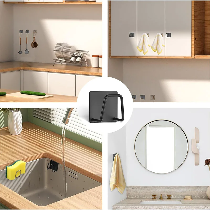 Kitchen Storage Rack Sink Sponge Rack Wall Mounted Organizer Dish Drying Rack Sink Drain Rack Sink Sponge Holder Under Sink Storage Rack Under Sink Organizer Kitchen Stainless Steel Sink Sponges Holder Drain Drying Rack Self Adhesive Storage Holder Wall Hooks Kitchen Organizer Tool