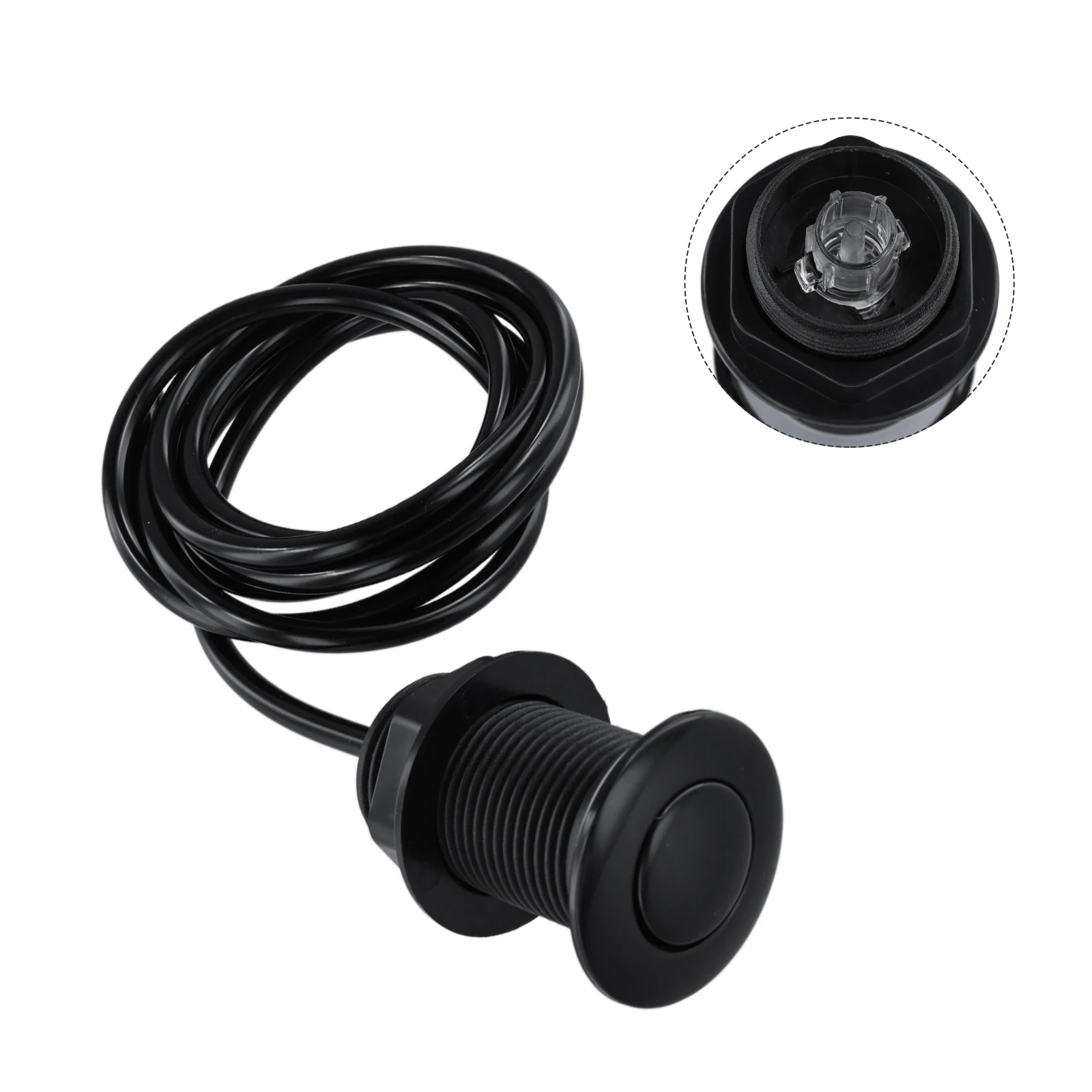 Switch Push Button Cover 1.5m Hose ABS Food Waste Disposer Air Switch Button Pneumatic Massage Bathtub Start food waste disposer switch