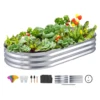 VEVOR Raised Garden Bed Kit Large Metal Raised Planter Box Garden Beds Outdoor for Vegetables Flowers and Herbs with Open Bottom 1