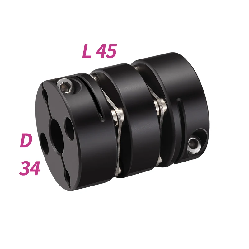 Aço Duplo Diafragma Acoplamento para Stepper Servo Motor Parafuso de Alto Torque Acoplamento Elástico de Alta Precisão Jxlg45 D34l45-jxlg45