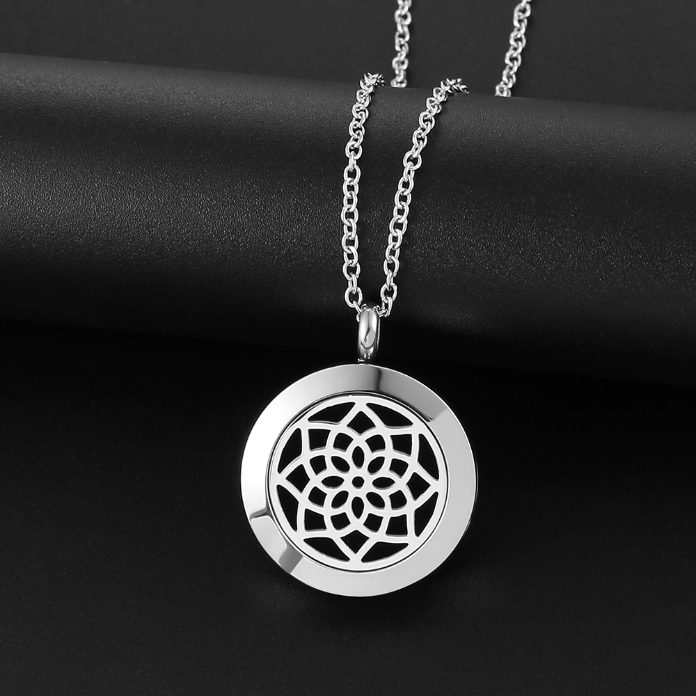 St. Benedict necklace 316L stainless steel pendant diffuser locket magnetic essential oil diffuser necklace aromatherapy jewelry 2