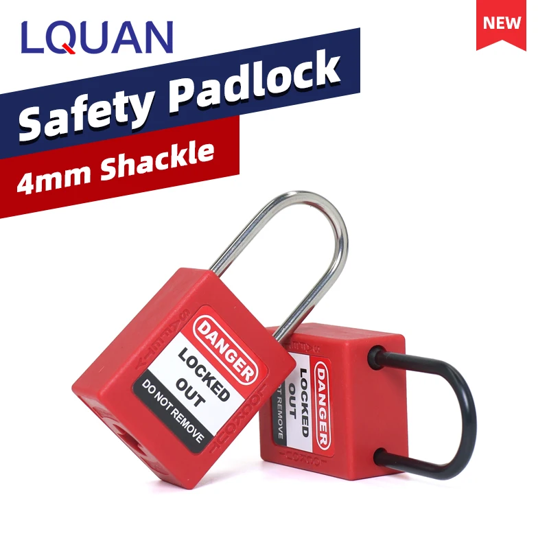 

4mm Thin Nylon Shackle ABS Safety Padlock For Ten Colors From LQUAN