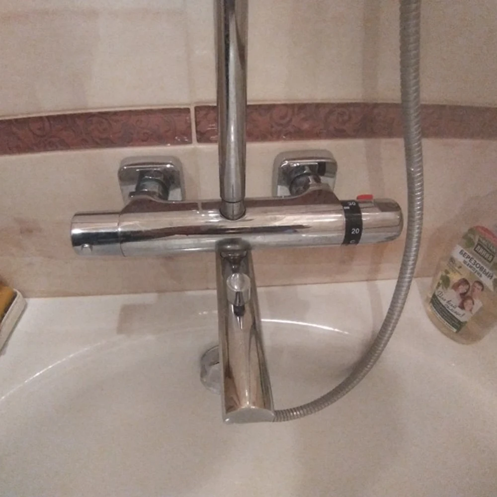 Chrome Brass Thermostatic Mixing Valve for Bath Mixer Tap