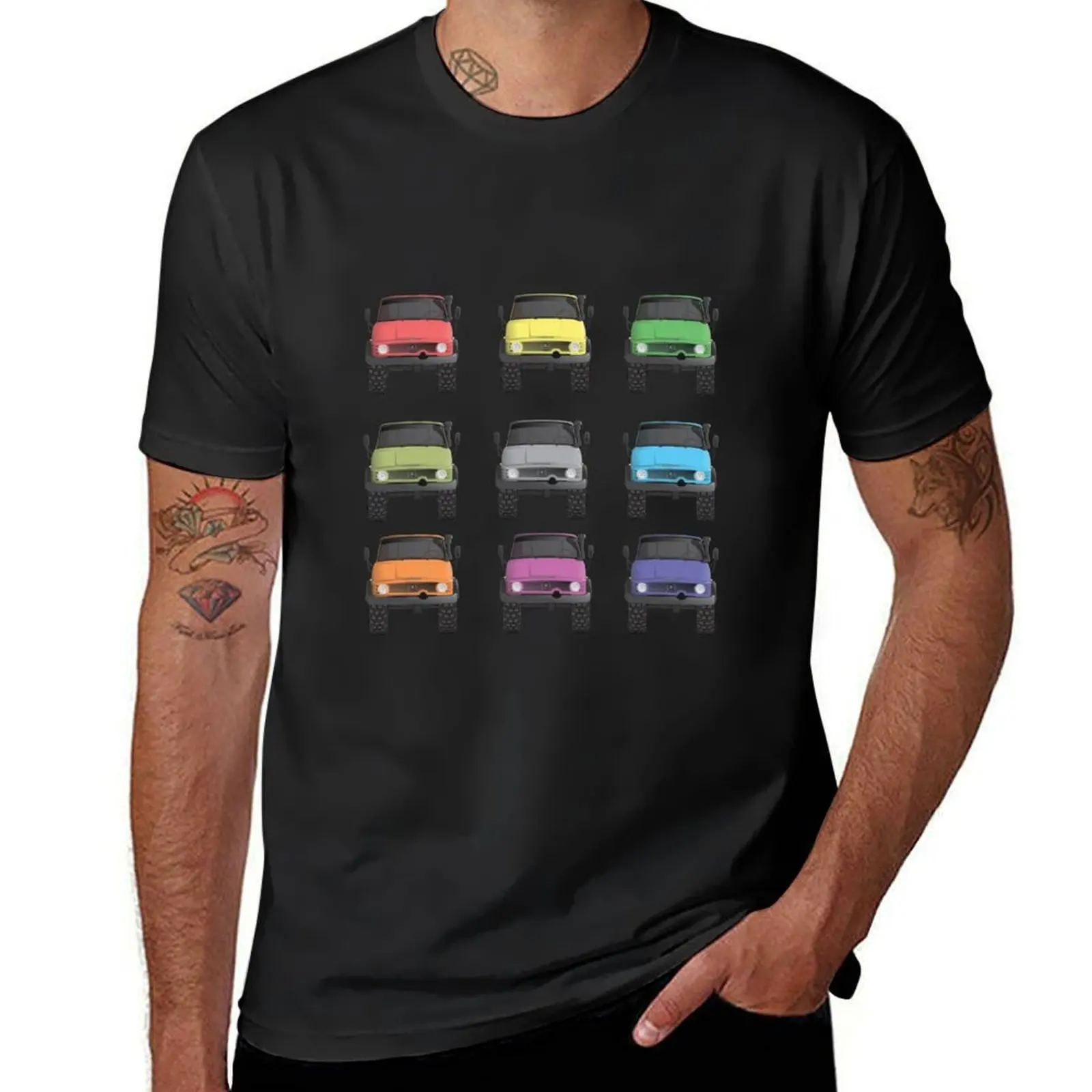 

Unimog Rainbow T-Shirt vintage cute tops Men's clothing