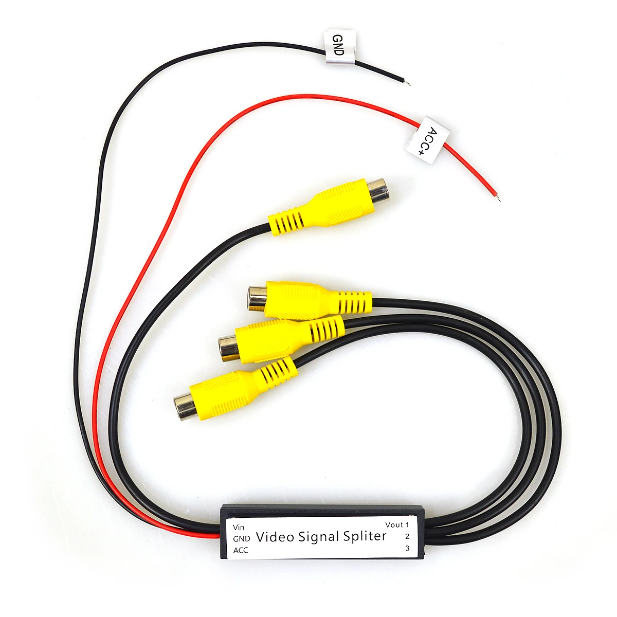 1 To 3 Car Channel Rca Video Signal Booster And Splitter For 12v Car Audio Accessories/car