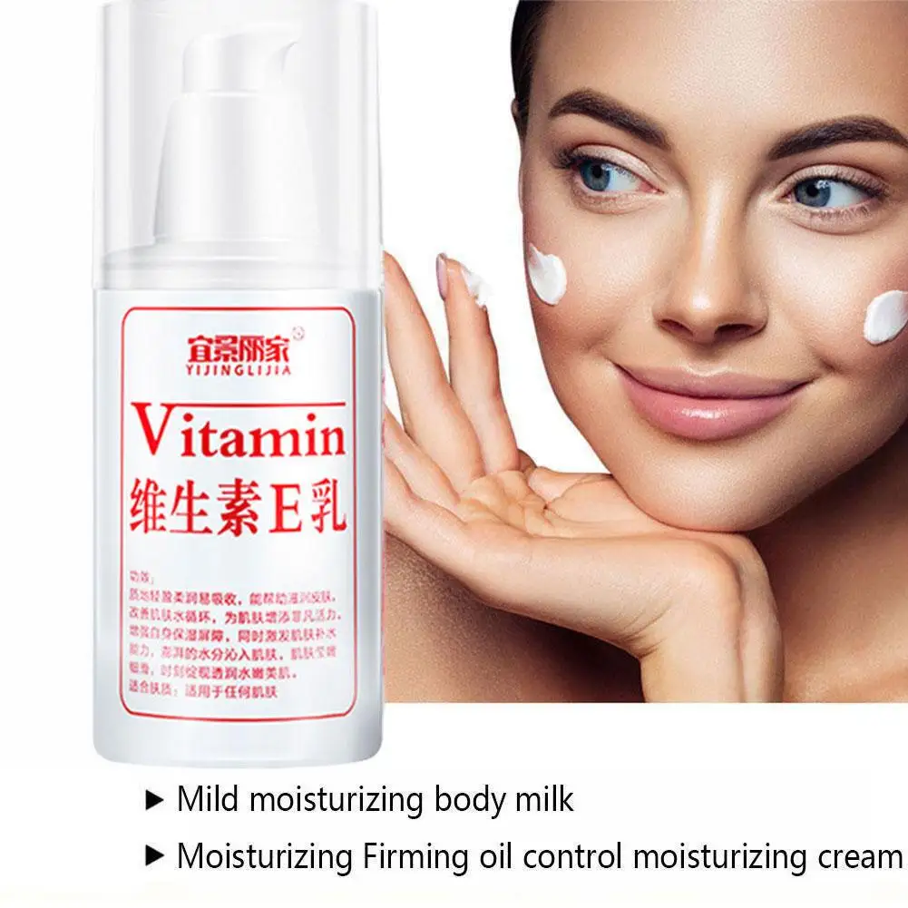 VitaminE Milk Moisturizing Hydrating Rejuvenation Delicate Beauty Smooth Face Care Control Skin Body Anti-Aging Firming Oil L2W9