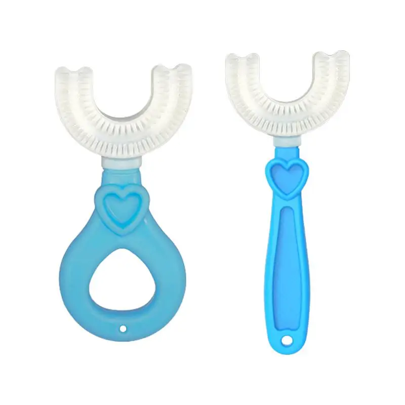 

Зубная щетка с полным Ротом для детей, 2 шт., зубная щетка с полностью силиконовой головкой для пищевых продуктов, силиконовая ручная зубная щетка