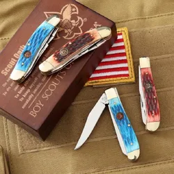 Couteau à lame fixe d'extérieur 7CR17MOV, Camping, chasse, poche pliante Edc, couteau tactique à os de bœuf, outil utilitaire de survie 