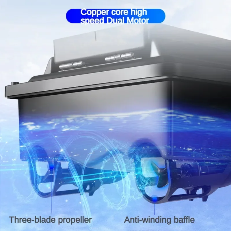 GPS Beidou Positioning Fishing Boat 2.5M/S Powerful High Speed Fishing Boat 500M Long Distance Remote Control Boat 5