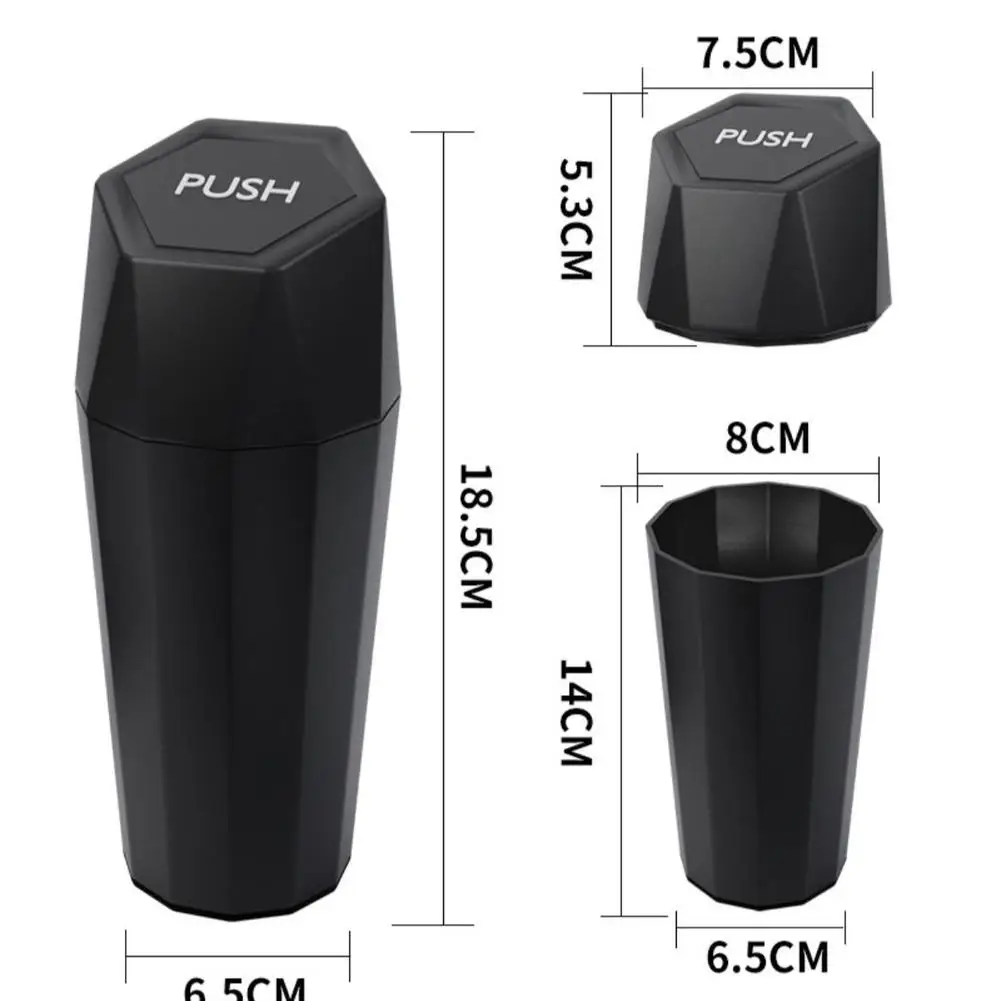 Car Trash Can Lid Leakproof Car Garbage Organizers Multipurpose Storage Box 15 Attached Trash Bags