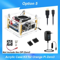 Transparent Acrylic Cooling Case with Optional Fan and Heatsink for Efficient Passive Cooling (Option 5)