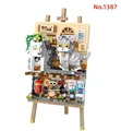 SCTCACR Mini Blocchi Bambini Giocattoli di Costruzione Disegno Pittura Ragazze Regalo Ragazzo Gatto Mattoni Puzzle Home Decor 1386 1387 (1386-con scatola original