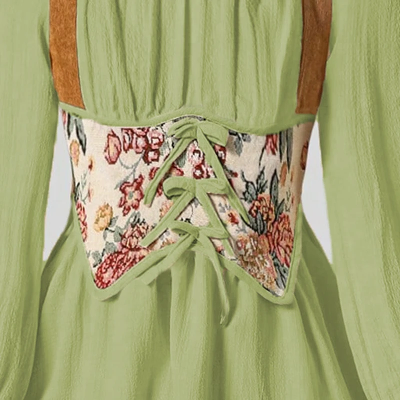 2023 herbst Neue Kinder Kleidung Mädchen Prinzessin Kleid Einfarbig Beige Quadrate Kragen Langarm Strappy A-line Kleid Für Mädchen – Detail 12