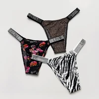 Brillant strass string femmes taille basse culottes sous-vêtements Sexy dames slips Lingere culotte sous-vêtements femmes Lingerie tongs 3