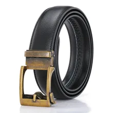 

New luxury designer men's leather belt business jeans belt retro alloy automatic buckle casual men's belt