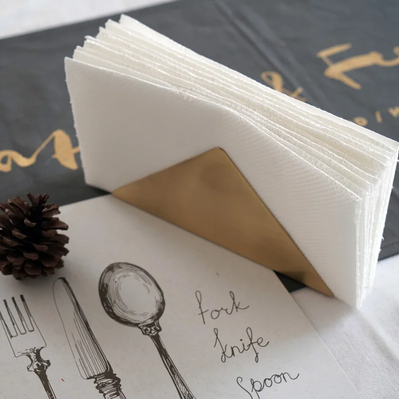 Creative Fashion Stainless Steel Tissue Box Restaurant Hotel KTV Coffee Shop Bar Business Desktop Metal Tissue Rack