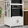Multi-layer Wooden Kitchen Cabinets Modern Kitchen Furniture Home Floor-standing Iron Art Rack Electrical Storage Cabinet Z 5