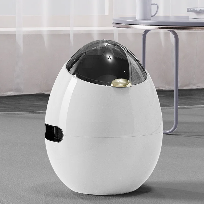 

New Light Luxury Egg shaped Trash Can Double Barrel Design Inside and Outside Thickened Household Garbage Can with Inner Bucket