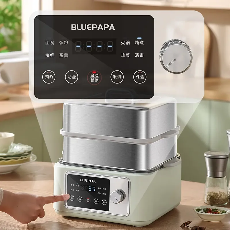 Steam cooker Stainless steel Electric steamer cooker food warmer Automatic steamer pot Electric food Warmers for