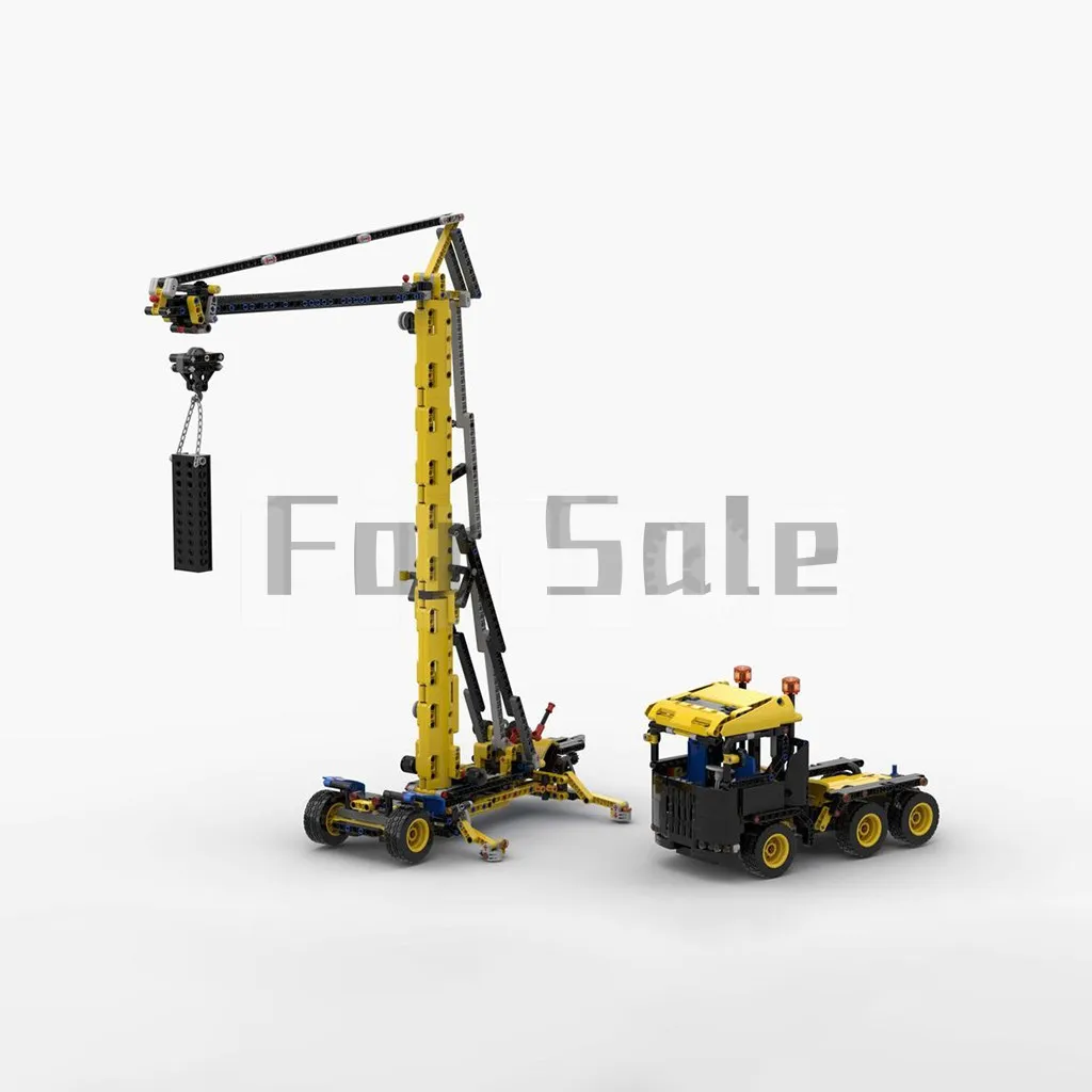 

MOC-36627 Mobile Tower Crane by Pauls Technic Den Building Block Model Spliced Toy Puzzle Kids Gift