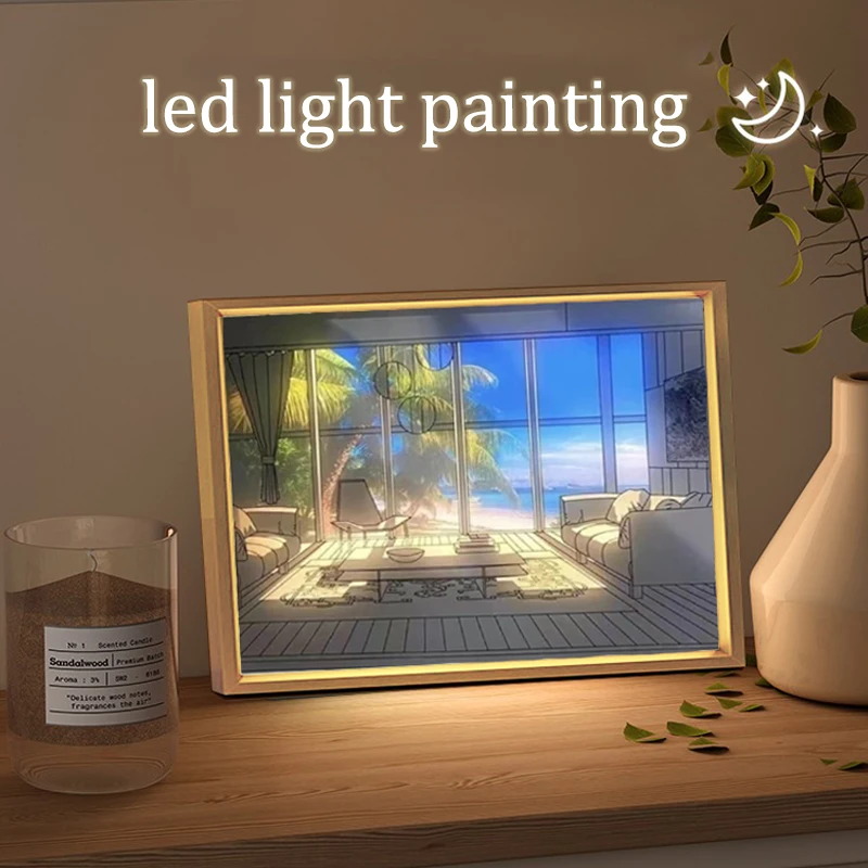 Light-Painting-LED-Lights-Picture-Idea-Art-Wall-Decor-for-Home-Room ...