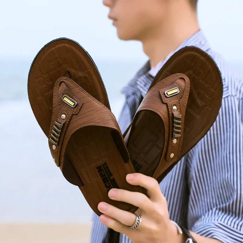 Flip Flops Male Slippers Men Summer Beach Shoes For