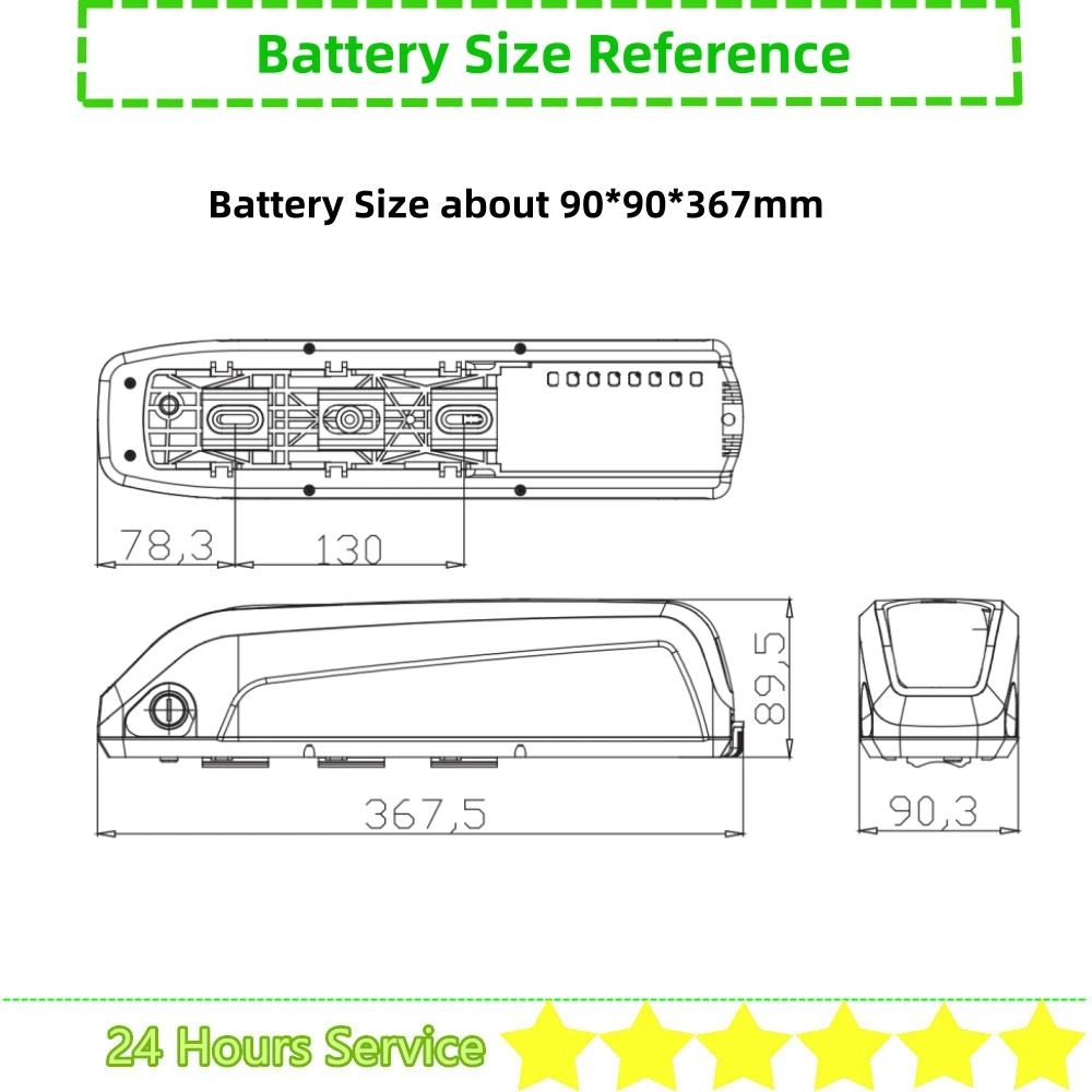 Li-ion E-bike Battery Hailong 36V 10Ah 10.4Ah 11.6Ah 12.5Ah 13Ah 14Ah 16Ah 20Ah 48V for Ampere Tourer Explorer Tourer S E-bike
