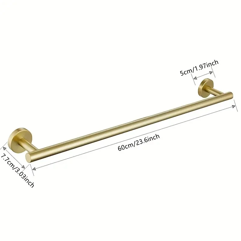 60cm bathroom towel bar, towel ring, bathroom accessories,  stainless steel bathroom towel rack, wall mounted towel rack