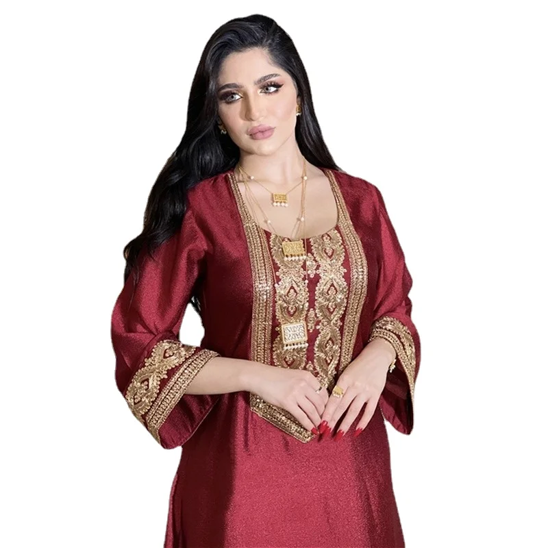 Satin Abaya Dubai Kaftan Muslim Dress Turkey Islam Djelaba Robe Longue Femme Musulman African Dresses For Women Caftan Marocain