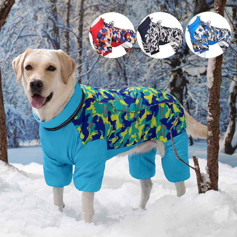 

Dogs Labrador Coat Big Large Clothes Dog Waterproof For Clothing Jumpsuit Jacket Warm Winter Dogs Large Dog Doberman For Medium