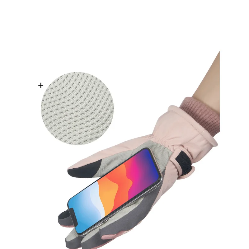 Ski gloves for men women, winter plush insulation, outdoor cycling, mountaineering, thick waterproof, windproof, and_voghion.com