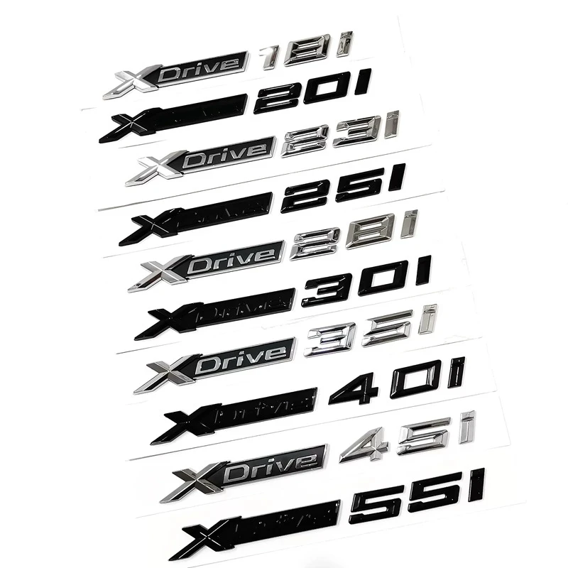 3D ABS Car Fender Sticker Trunk Decal XDrive 20i 25i 28i 30i 35i 40i