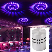 

RGB Spiral Hole LED Ceiling Hallway Porch Light Effect Wall Lamp Colorful Wandlamp Sconce for Party Bar KTV Home Decoration