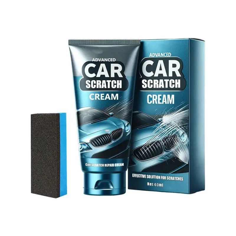 

Car Scratch Repair Cream 60ml Polishing Agent Auto Scratch Repair Car Coat Scratch Repair Paste With Sponge High Protection Car