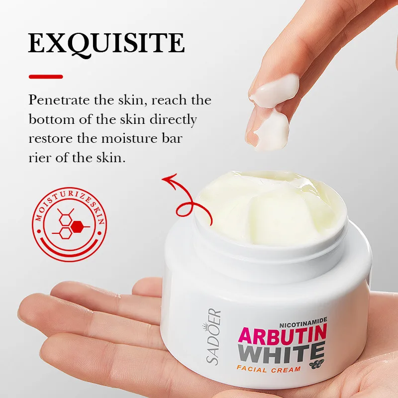 SADOER Nicotinamide Arbutin Whitening Creams Face Anti Freckle Spot Removing Moisturizing Face Cream Facial Skin Care Products