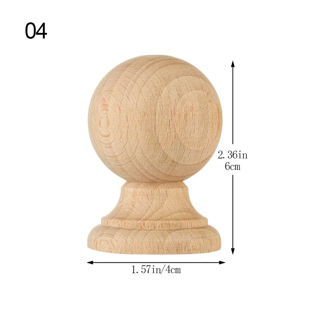 Vintage European-Style Carved Wooden Furniture Legs with Floral Design