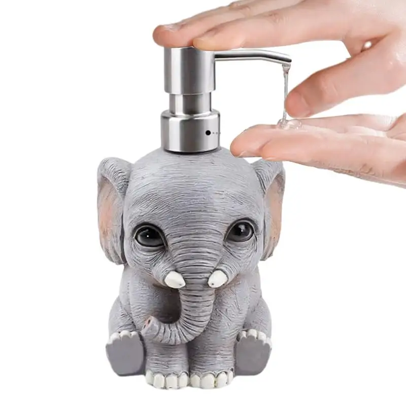 

Hand Soap Dispenser Refillable Dish Liquid Bottle Cute Elephant Design Soap Pump Dispenser For Hand Soap Lotion Bathroom Supply