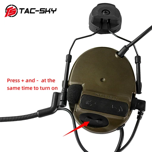 COMTAC TAC-SKY Comtac iii 헬멧 빠른 트랙 브래킷 버전 실리콘 귀마개 소음 감소 픽업 전술 헤드셋 2