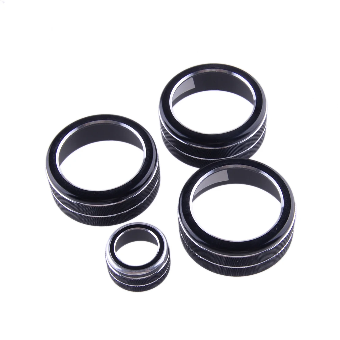 4Pcs Car Dashboard Console Air Conditioning Ac Navigation Switch Knob Button Cover Trim Ring Fit For Honda Civic Sedan 2022