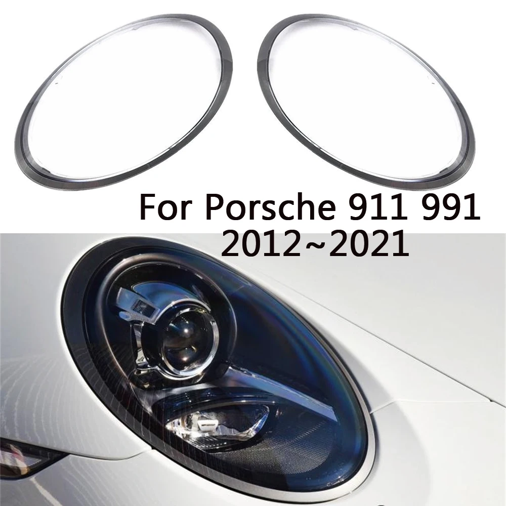 

For Porsche 911 991 2012 2013 2014 2015 2016 2017~2021 Transparent Lampshade Headlamp Cover Lamp Shell Headlight Shade Lens