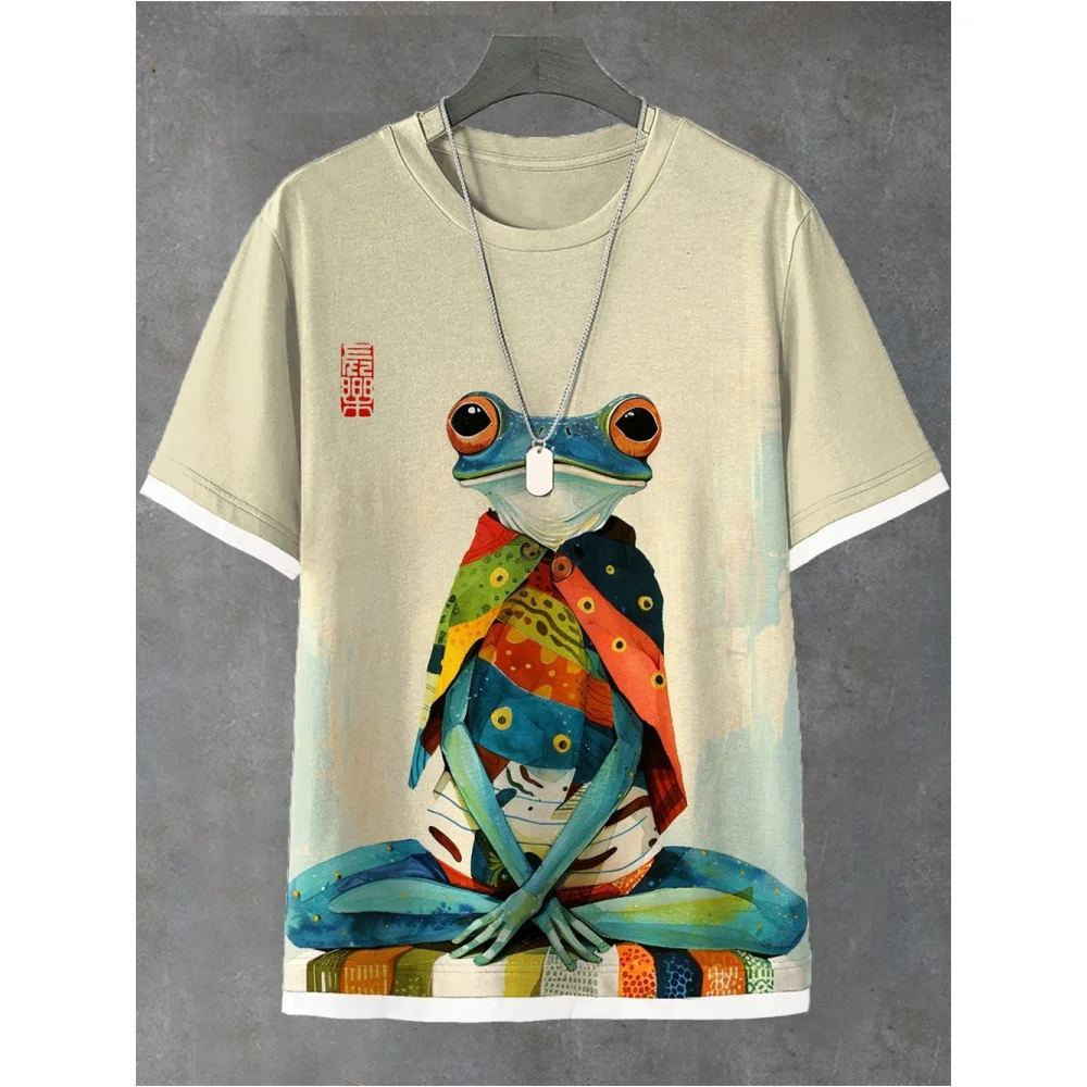 

Men's T-Shirt Summer Tshirt Casual Short Sleeved Top O Neck T Shirt Loose Micro Elasticity Retro Fashion Breathable Men Clothing